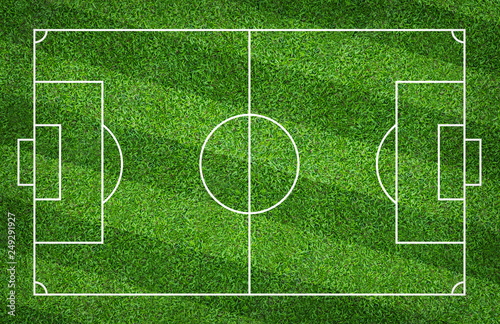 Football field or soccer field for background. Green lawn court for create game. © Lifestyle Graphic