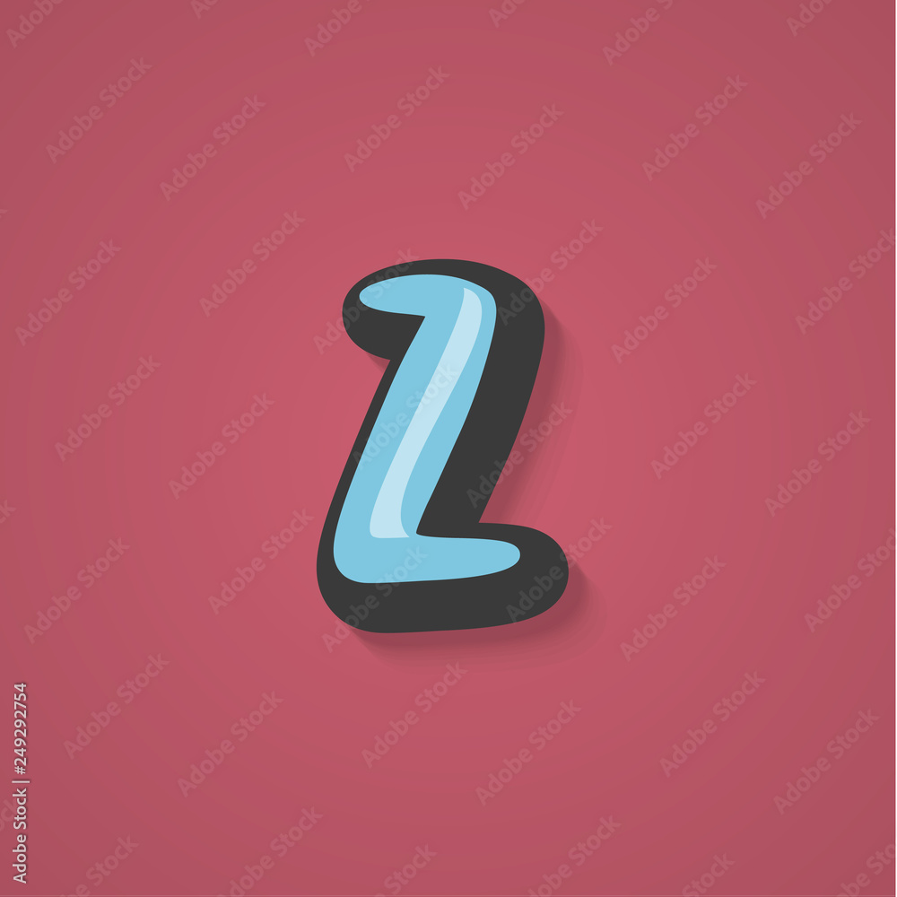 Comic character from a fontset, vector illustration Comic character from a fontset, vector illustration