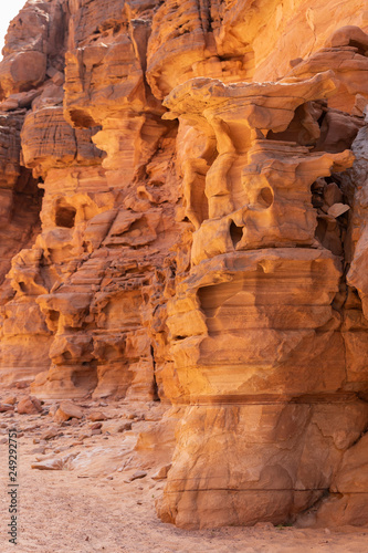 Coloured Canyon is a rock formation on Sinai peninsula. Sights of Nuweiba, Egypt.