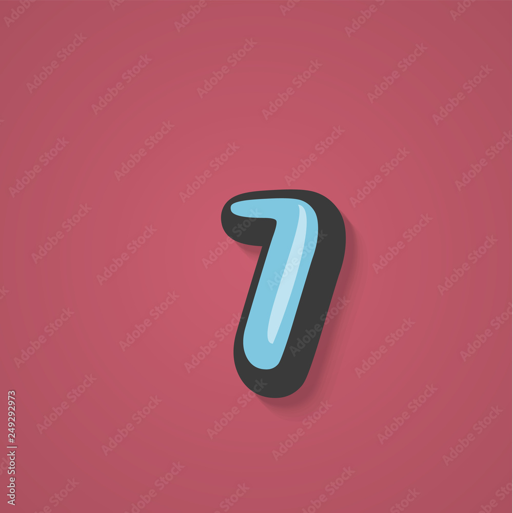 Comic character from a fontset, vector illustration Comic character from a fontset, vector illustration