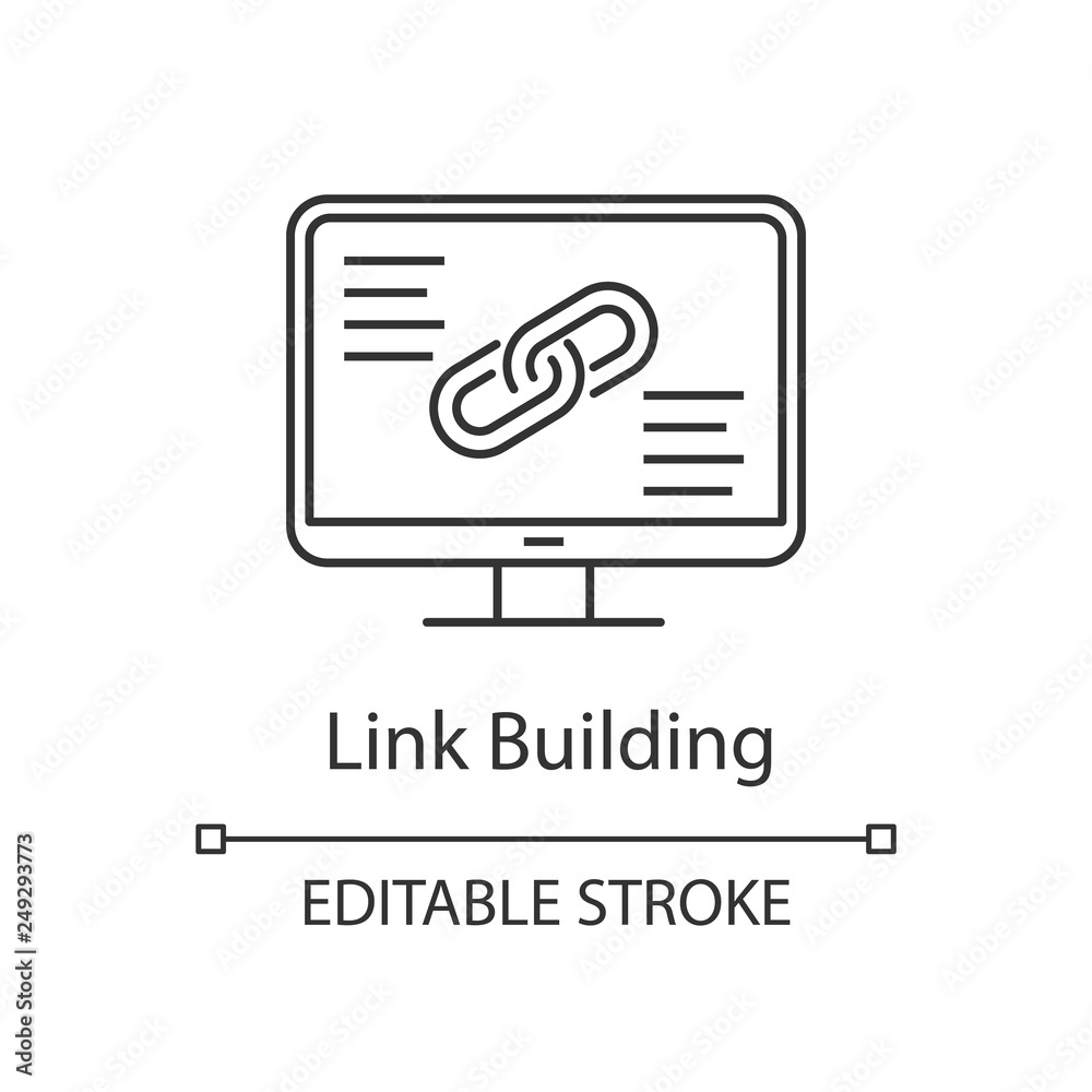Link building linear icon Link building linear icon
