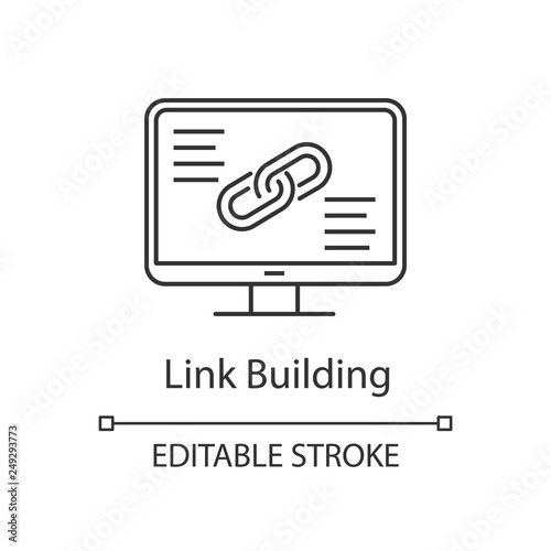Link building linear icon