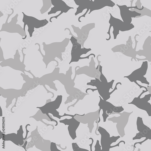 Urban camouflage of various shades of grey colors