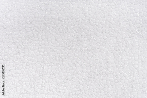 Styrofoam texture background. Synthetic material closeup detail. 