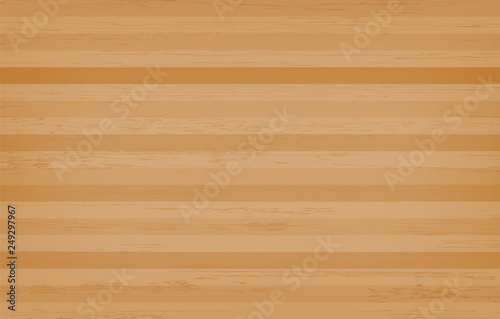 Hardwood maple basketball court floor viewed from above. Wooden floor pattern and texture. Vector.
