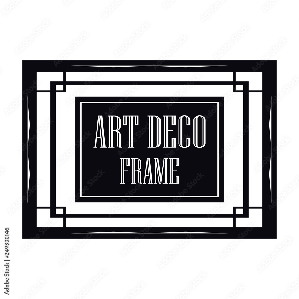 Vector geometric frame in Art Deco style. Abstract art deco vector element for design Vector geometric frame in Art Deco style. Abstract art deco vector element for design