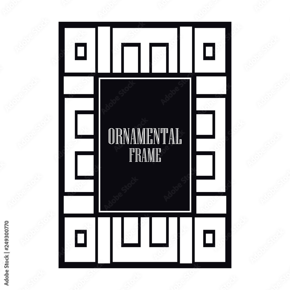 Vector geometric frame in Art Deco style. Abstract art deco vector element for design Vector geometric frame in Art Deco style. Abstract art deco vector element for design