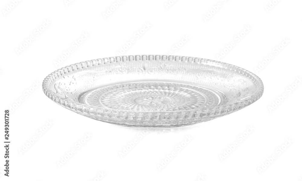 glass plate isolated on white background glass plate isolated on white background