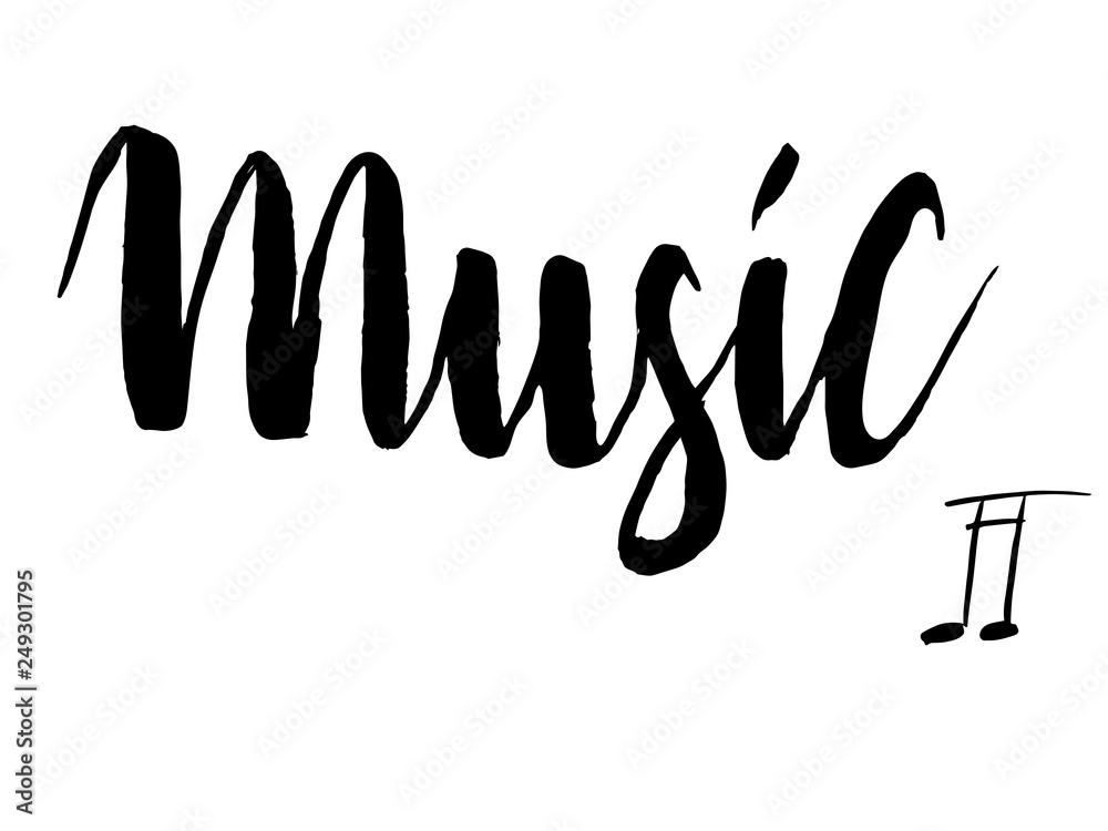 Vector grungy music lettering Vector grungy music lettering