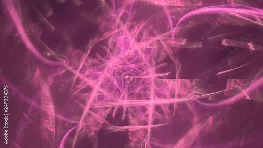 Abstract fractal forms morph and oscillate (Loop)