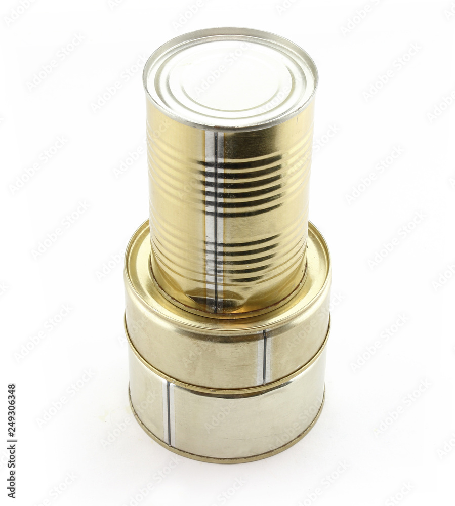 Tin can over a white background Tin can over a white background