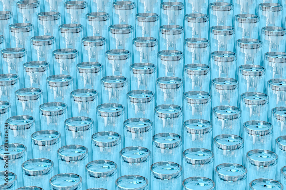 transparent blue liquid background, 3d rendering