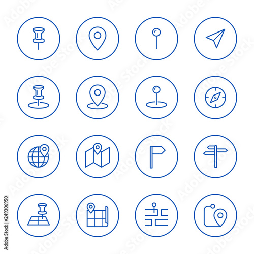 Landkarte, Navigation Icon Sammlung