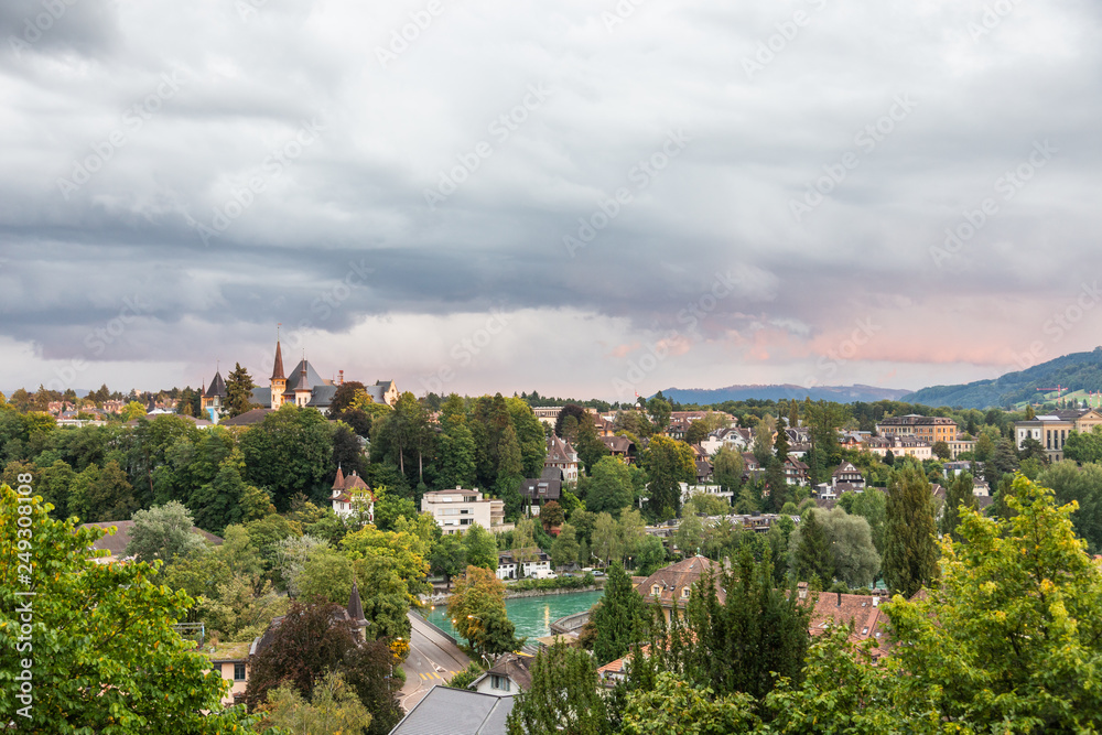 View of the river and old city in Bern, Switzerland