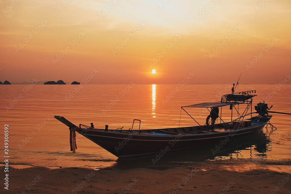 longtail boat on a sea in Thailand