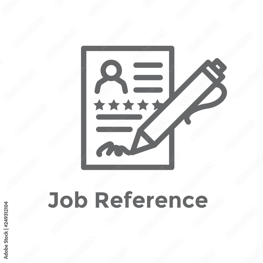 Referral Job Reference Icon  with recommendations, performance review, etc ideas