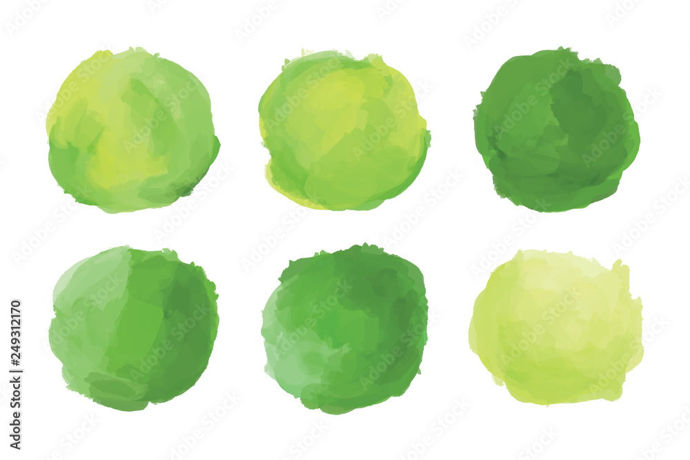 Hand drawn bright green brush shapes. Universal elements for your design, wrapping, flyers, cards, branding and digital scrapbooking.