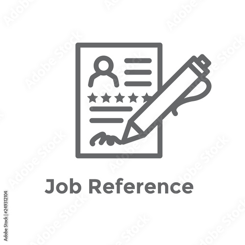 Referral Job Reference Icon  with recommendations, performance review, etc ideas