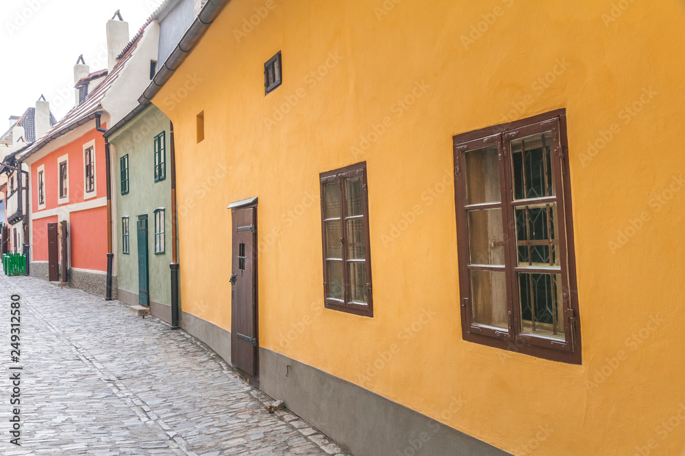 The Golden Lane street in Prague, Czech Republic, Europe.