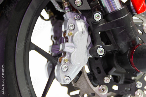 Wallpaper Mural Close up - Detail Motorcycle brake disc and front wheel is part of the motorcycle. Torontodigital.ca
