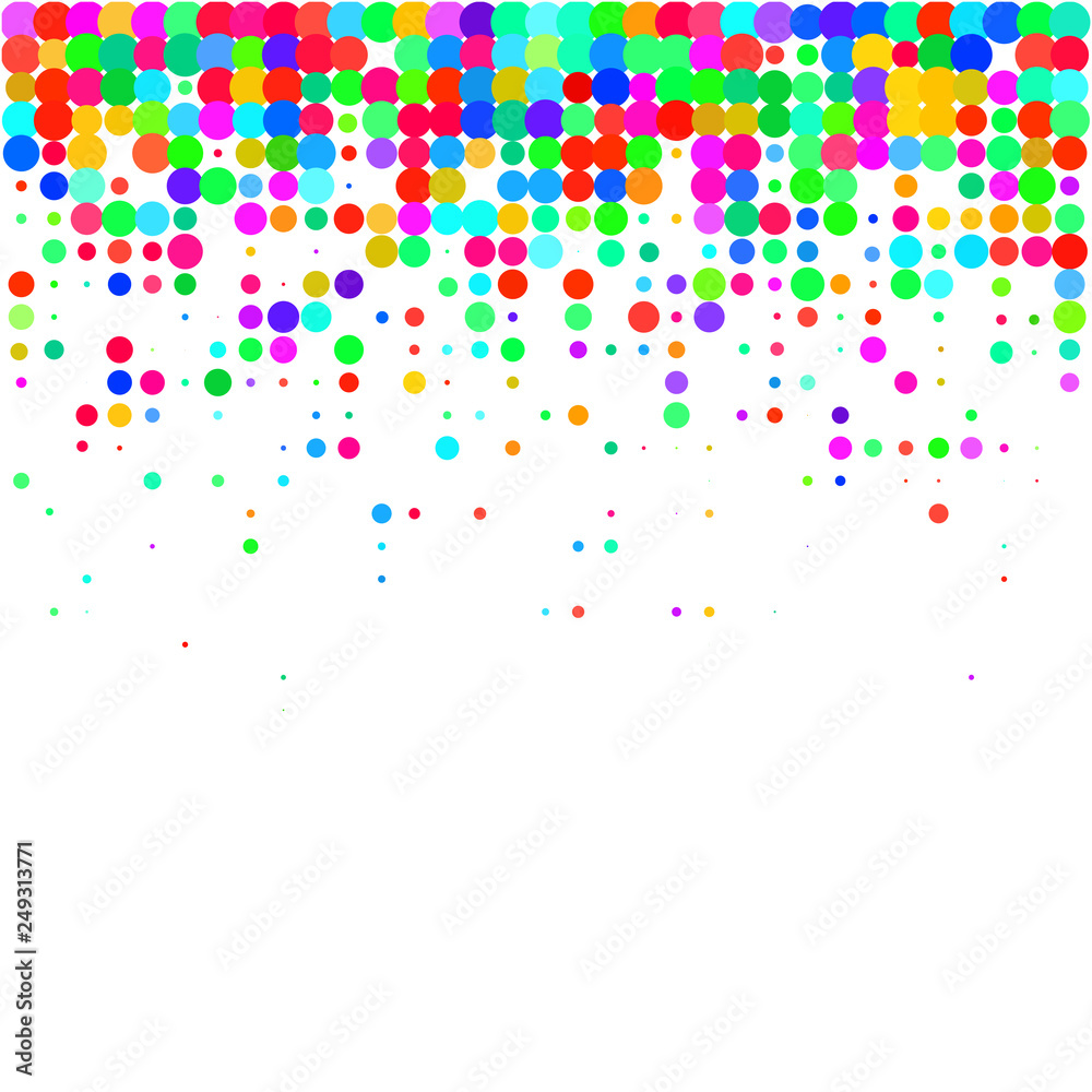 The bright colorful confetti on a white background. The bright colorful confetti on a white background.