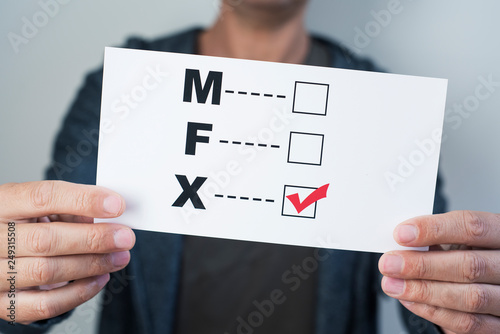 X for the third gender category. photo