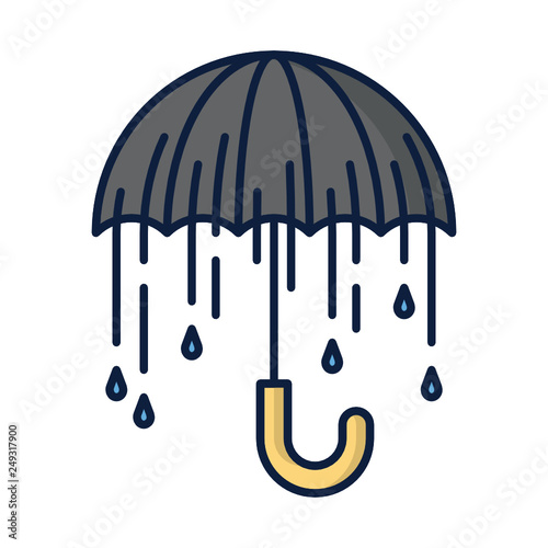 Umbrella protection rain weather parasol icon