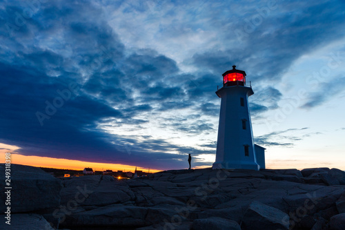 Peggy's Cove lighthouse at sunrise
