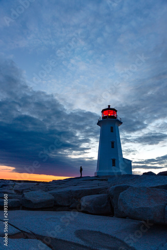 Peggy s Cove lighthouse at sunrise