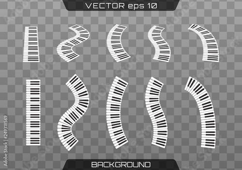 Piano keyboards vector 
