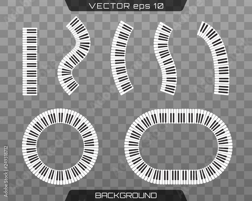 Piano keyboards vector 