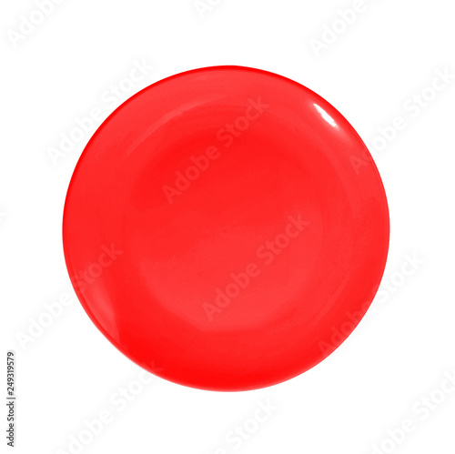 red plate isolated on white background