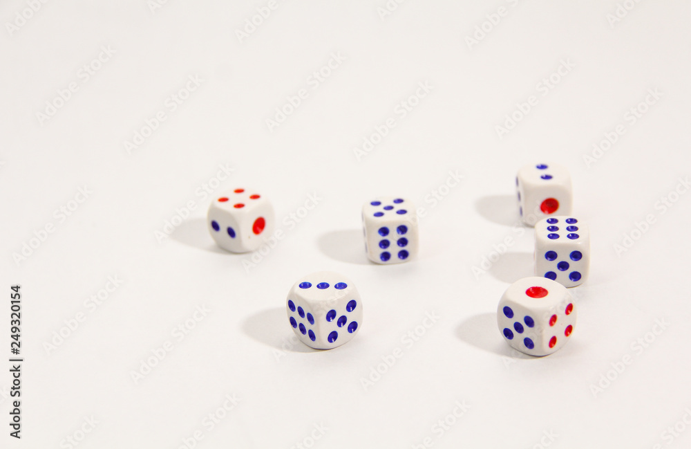 Dice on white background Dice on white background
