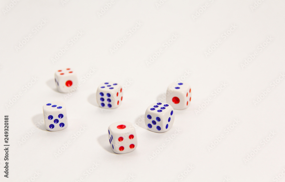 Dice on white background