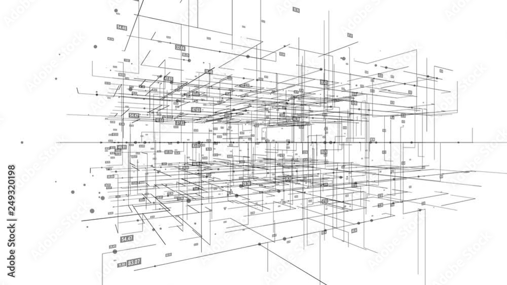 Big data visualization. HUD grid corners motion background. Analysis of information. Visual data infographics design. Science and technology. Available in 4K FullHD video render footage Big data visualization. HUD grid corners motion background. Analysis of information. Visual data infographics design. Science and technology. Available in 4K FullHD video render footage
