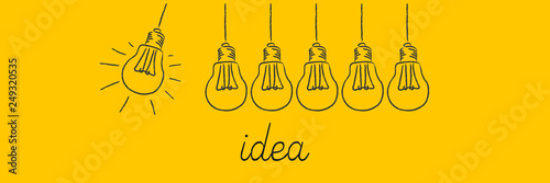 idea - light bulb pendulum yellow