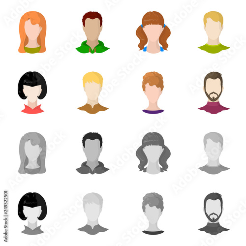 Vector illustration of professional and photo logo. Collection of professional and profile stock vector illustration.