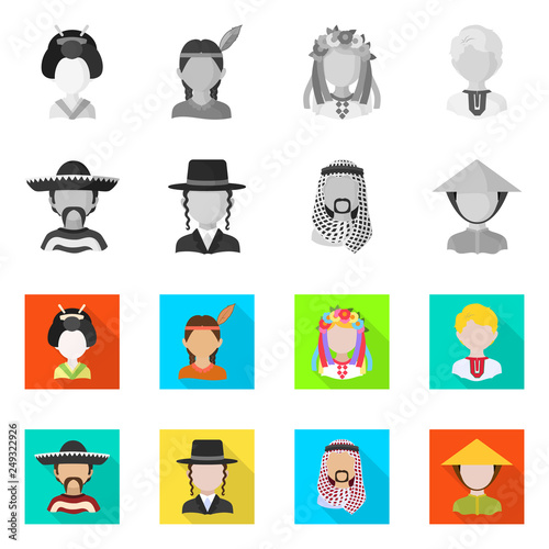Vector design of imitator and resident logo. Collection of imitator and culture vector icon for stock.