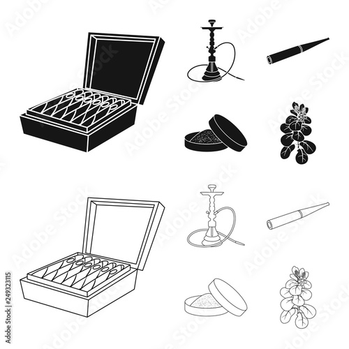 Vector illustration of refuse and stop icon. Collection of refuse and habit vector icon for stock.