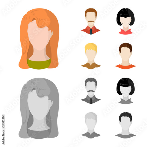 Vector design of professional and photo icon. Set of professional and profile stock symbol for web.