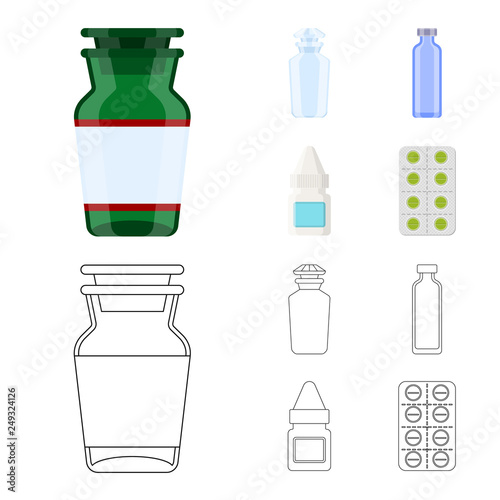 Vector design of retail and healthcare symbol. Collection of retail and wellness stock vector illustration.