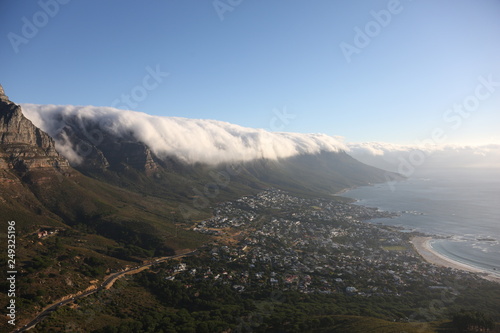 camps bay with the twelve apostles and cloud