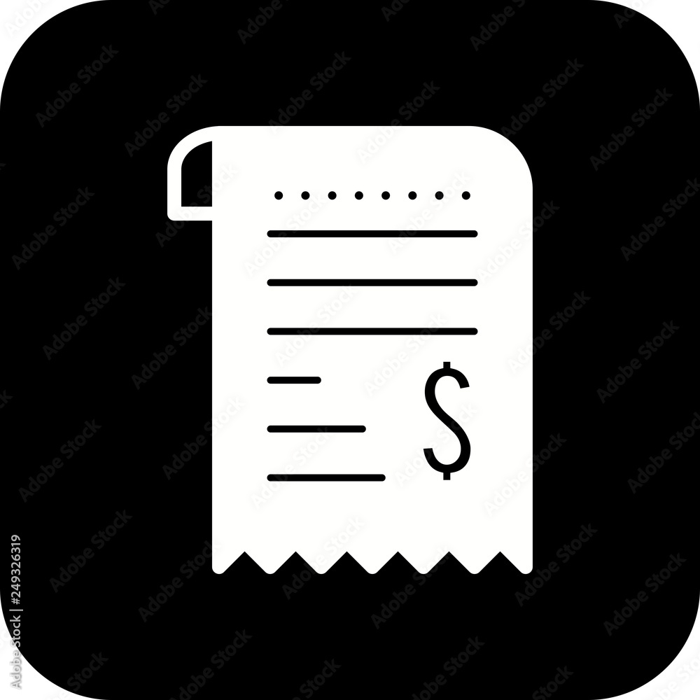 Vector Receipt Vector Receipt Icon Stock Vector | Adobe Stock