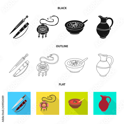 Vector design of culture and sightseeing icon. Set of culture and originality stock vector illustration.