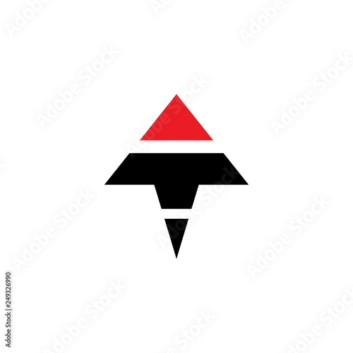 Arrow head logo design vector template