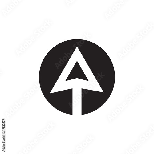Arrow head logo design vector template