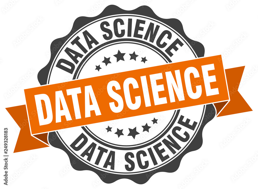Obraz premium data science stamp. sign. seal