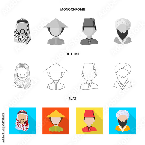 Isolated object of imitator and resident icon. Collection of imitator and culture vector icon for stock.