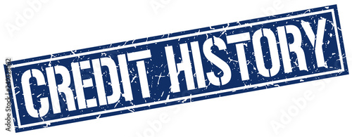 credit history square grunge stamp