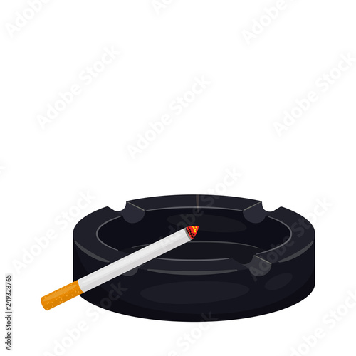 Vector illustration of ashtray  and glass logo. Collection of ashtray  and filter  stock vector illustration.